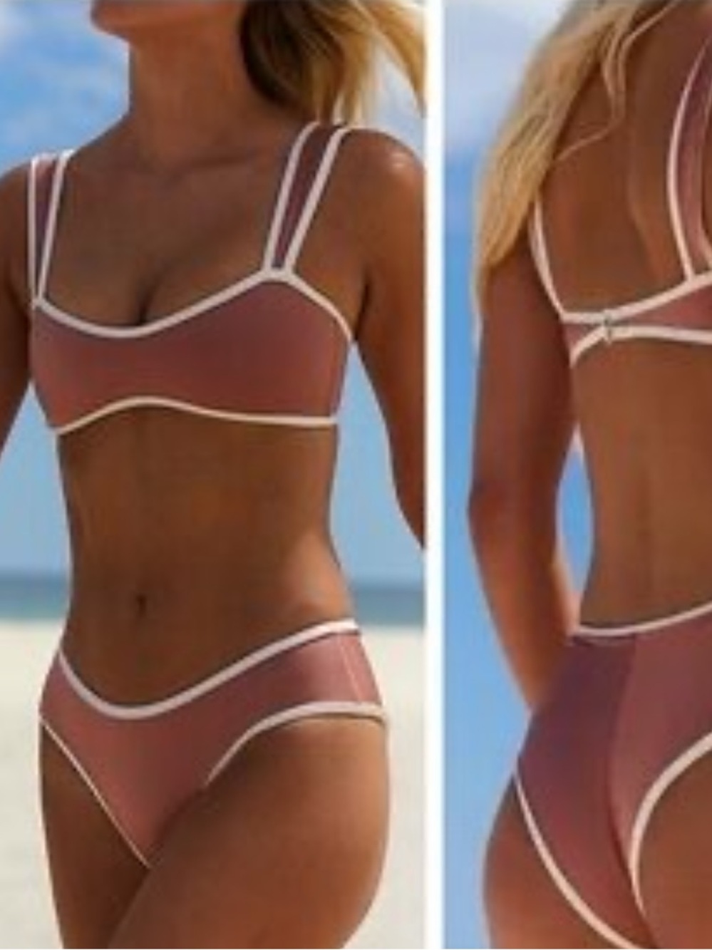 New ONEONE x Free People Alma Top & Maci Bottom Shiny Blush Pink S & M 2-Pc